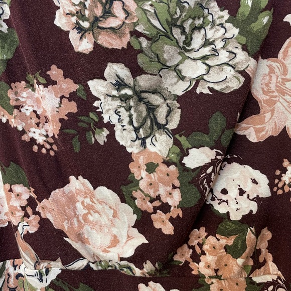 LOFT OUTLET UEC Womens size XL red floral 3/4 length sleeve white green burgundy - Picture 10 of 15